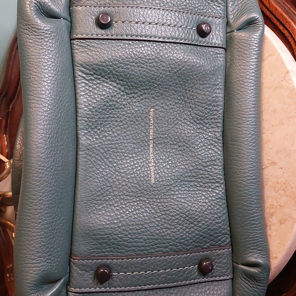 Coach 1941 Retired Bandit 39 Dark Turquiose Glovetanned Pebble Leather  Gunmetal - Picture 10 of 13